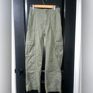 Olive Green Relaxed Cargo Pants